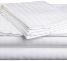 T300 White Stripe Sheets